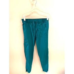 ADAR P9500 Scrub Pants Women's Teal Cargo Jogger Style Size L